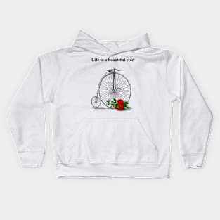 floral bicycle Kids Hoodie